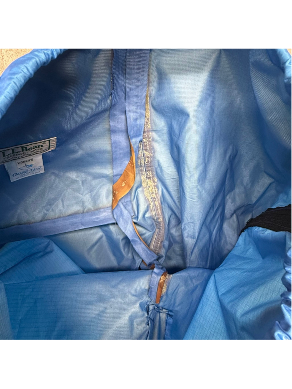 Women's Vintage L.L.Bean Blue Gore-Tex Waterproof Packwear Pants Size Large - Picture 7 of 16